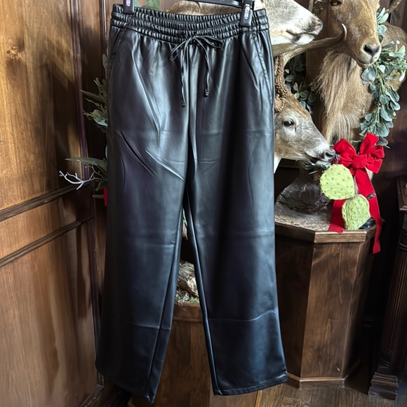 Women’s Gap Black Leather Pant Sz S - Picture 1 of 6